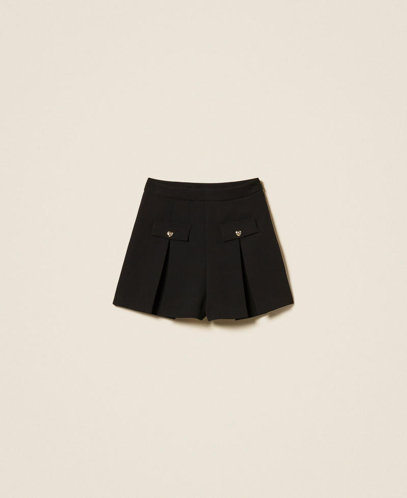 Twinset 262TP2042 - Shorts in crêpe con bottoni a cuore
