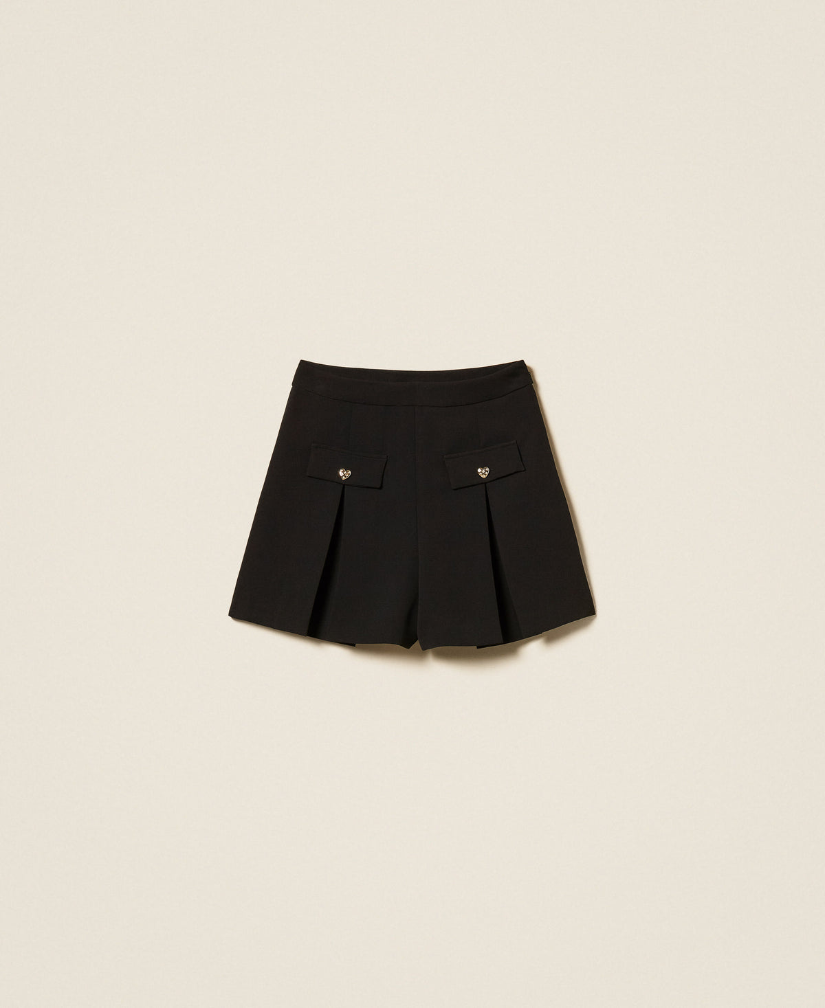 Twinset 262TP2042 - Shorts in crêpe con bottoni a cuore