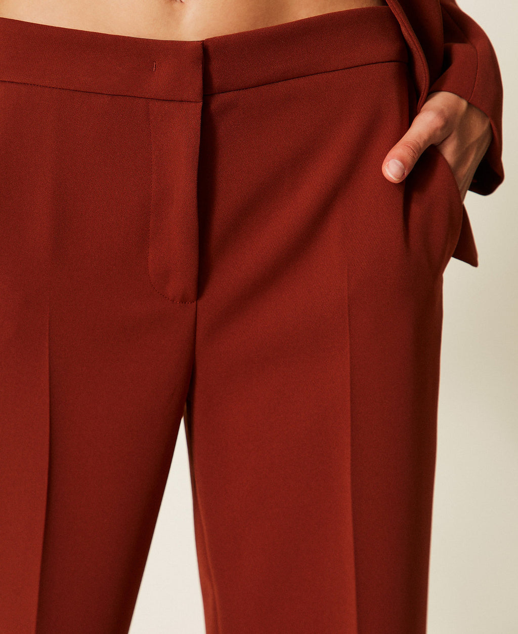 Twinset 262TP2043 - Pantaloni a palazzo in crêpe