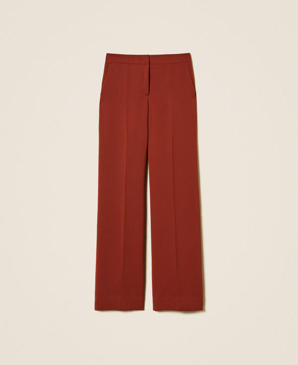Twinset 262TP2043 - Pantaloni a palazzo in crêpe
