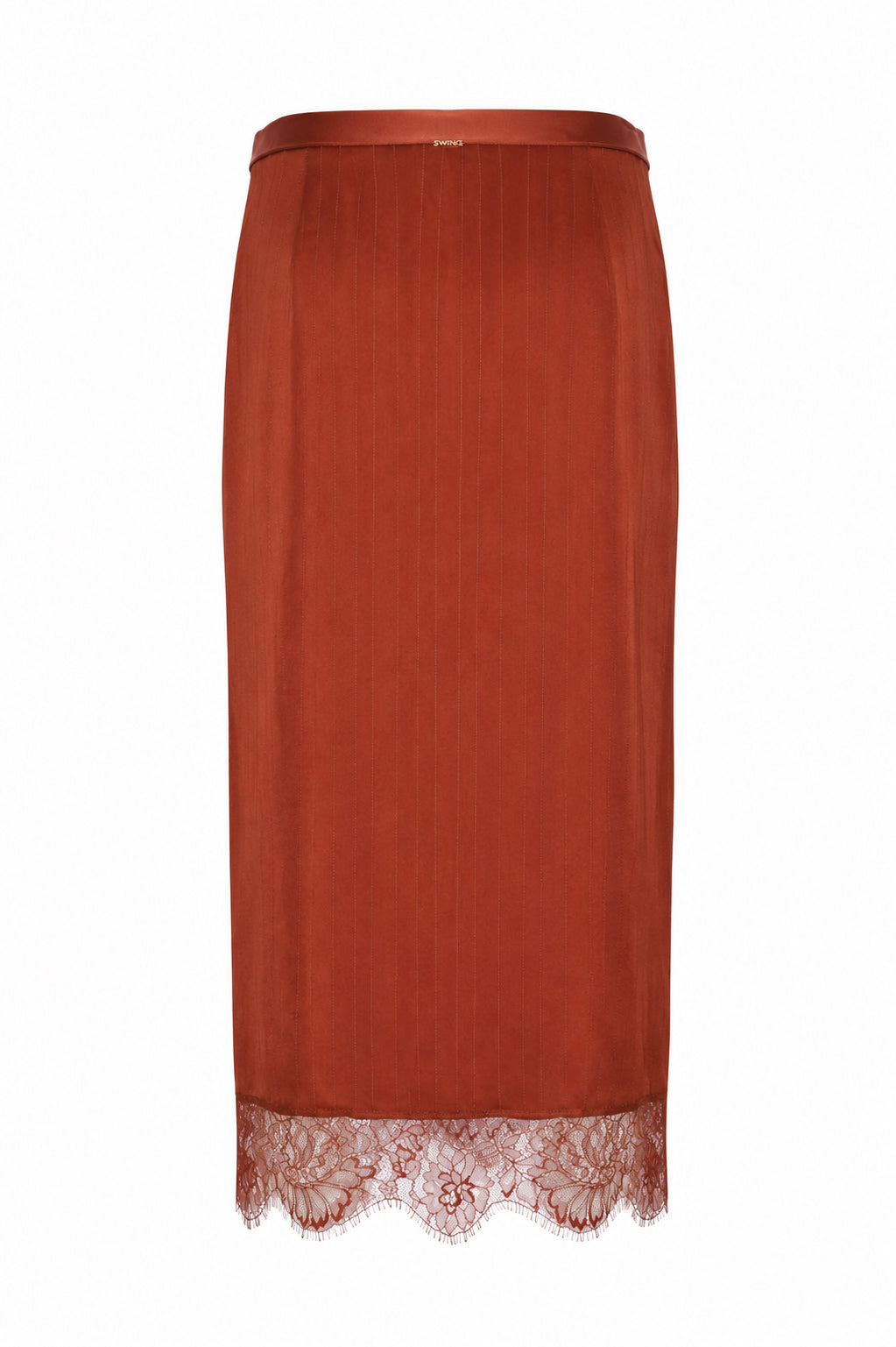 Twinset 262TP2123 - Gonna longuette in raso e pizzo