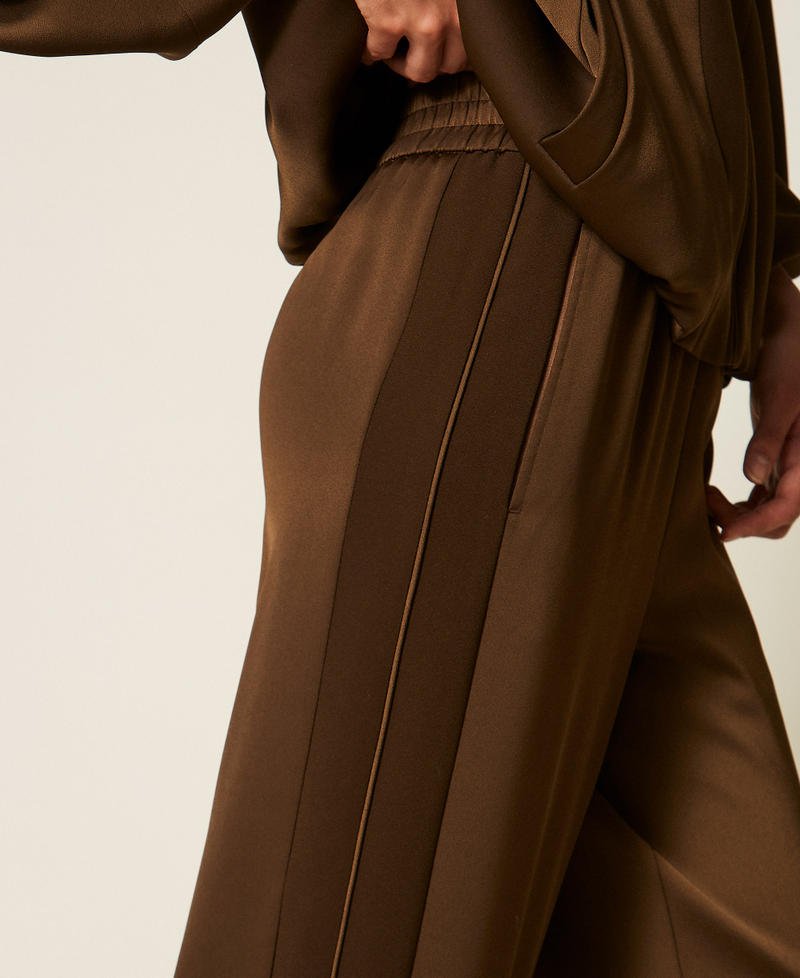 Twinset 262TP2133 - Pantaloni a palazzo in envers satin