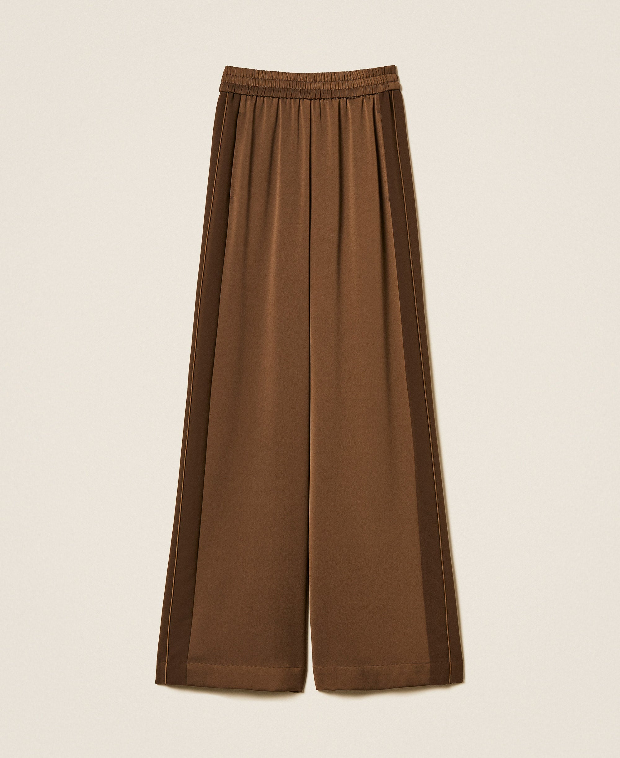 Twinset 262TP2133 - Pantaloni a palazzo in envers satin