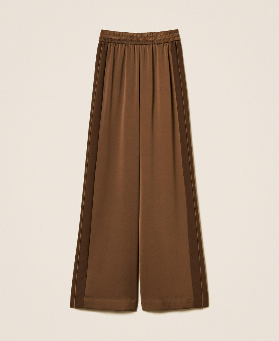 Twinset 262TP2133 - Pantaloni a palazzo in envers satin