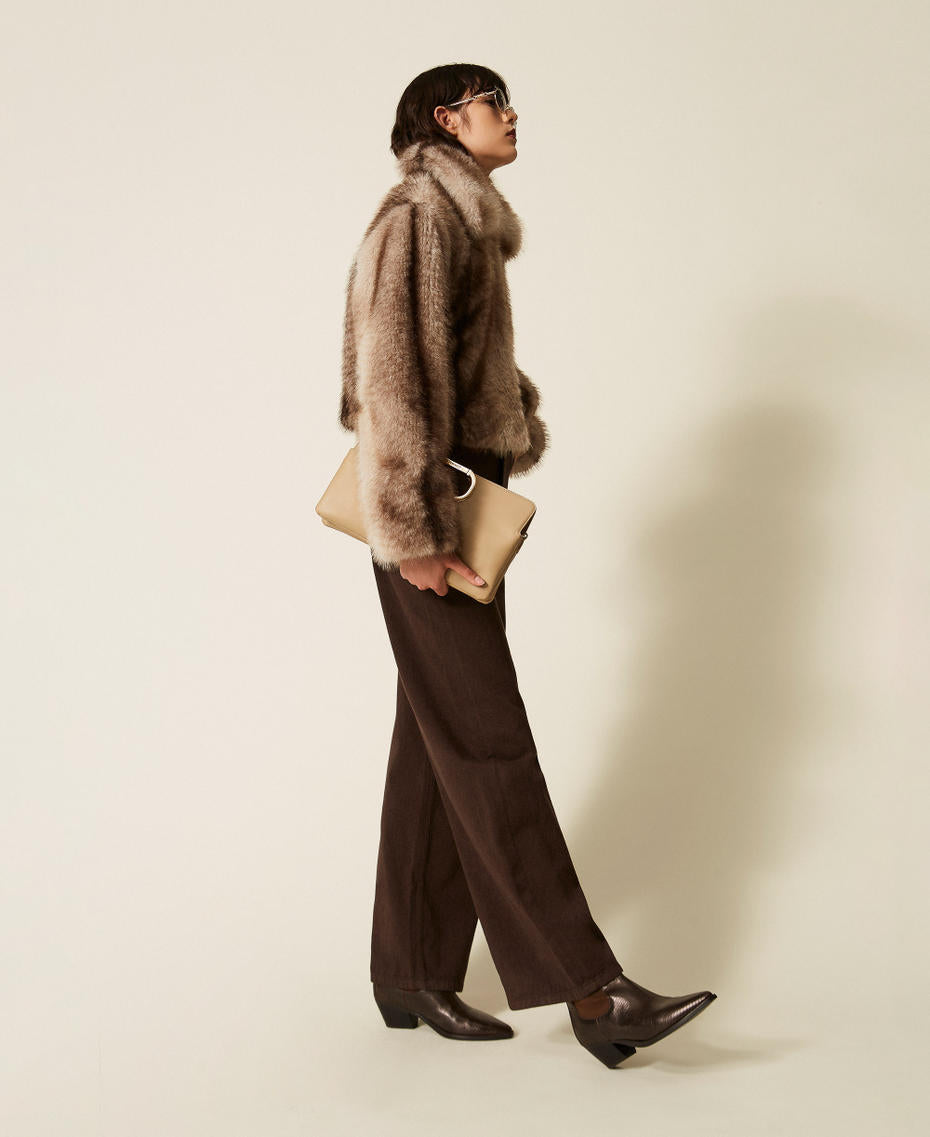 Twinset 262TP2240 - Giacca in faux fur a stampa sfumata