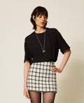 Twinset 262TP2720 - Blusa in crêpe de Chine con ricamo smerlato