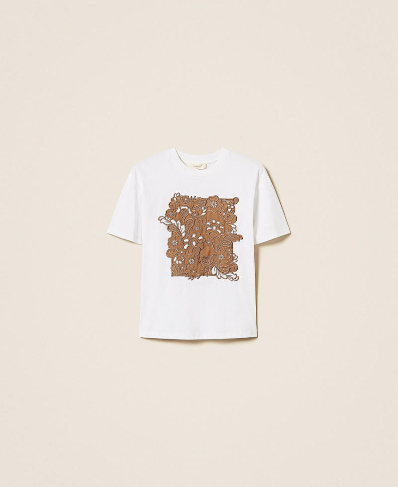 Twinset 262TP2760 - T-shirt regular con ricamo patch