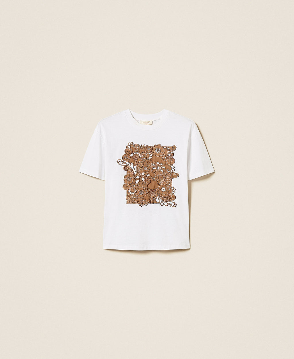 Twinset 262TP2760 - T-shirt regular con ricamo patch