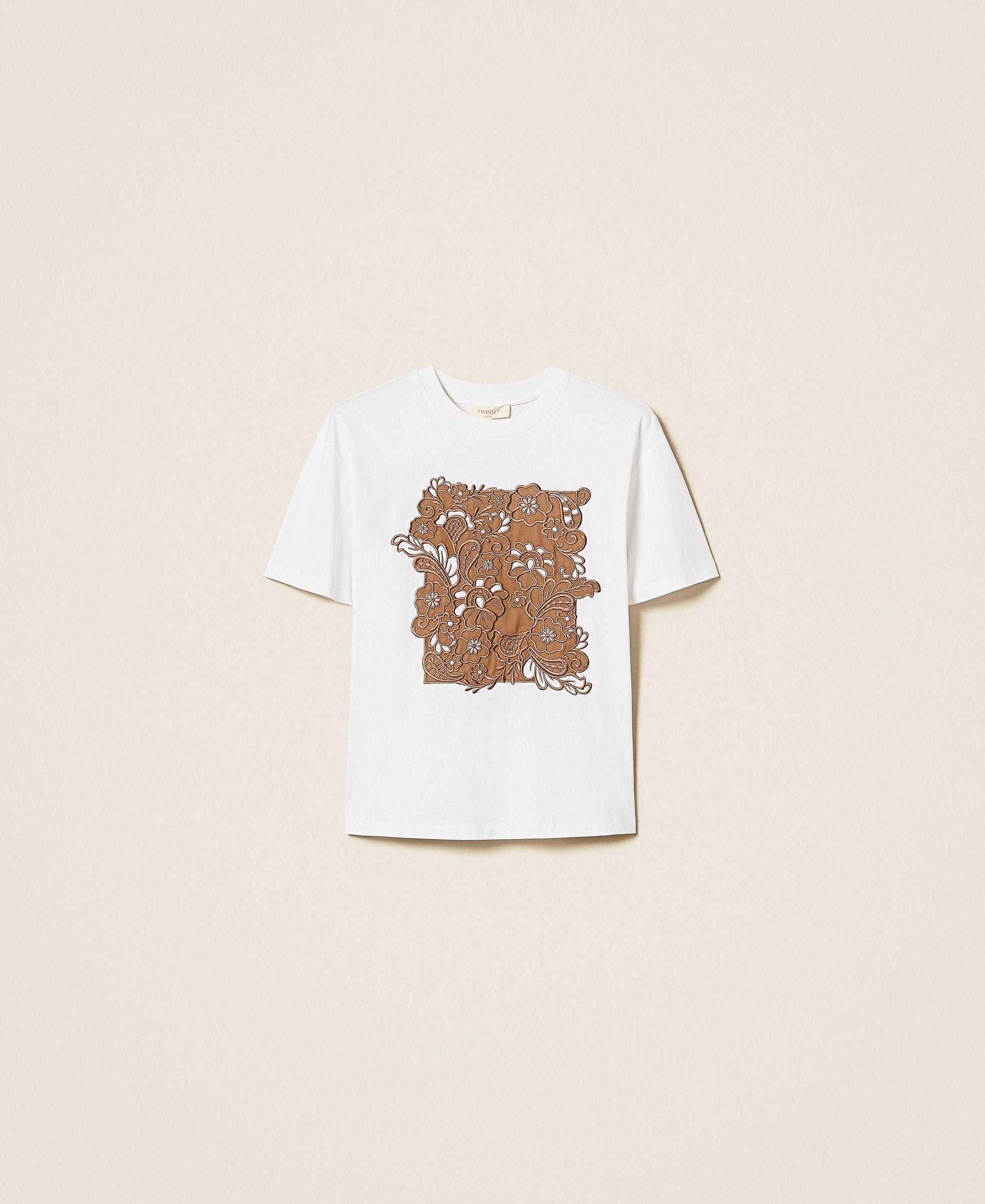 Twinset 262TP2760 - T-shirt regular con ricamo patch