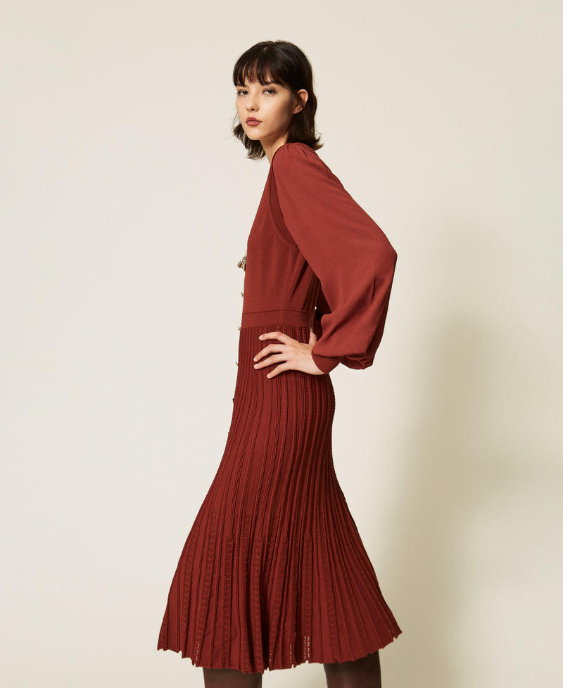 Twinset 262TP3082 - Abito lungo trompe-l'œil in maglia