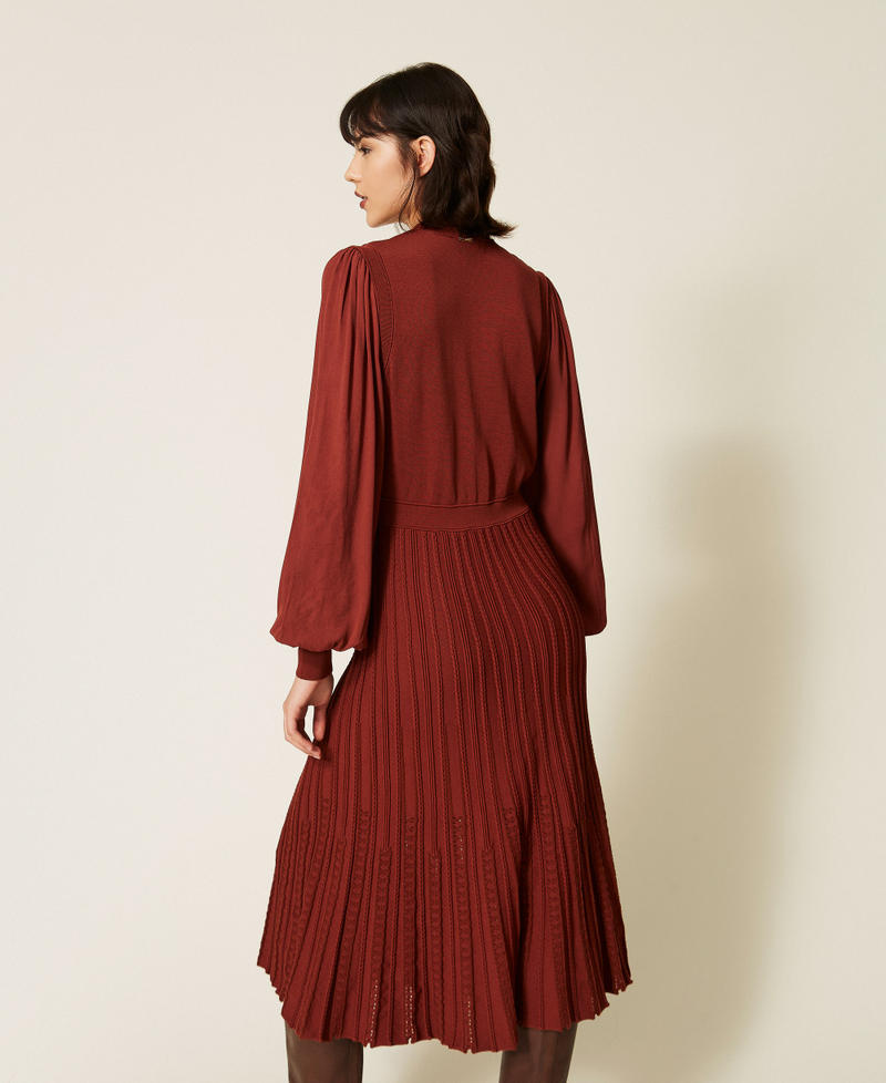 Twinset 262TP3082 - Abito lungo trompe-l'œil in maglia