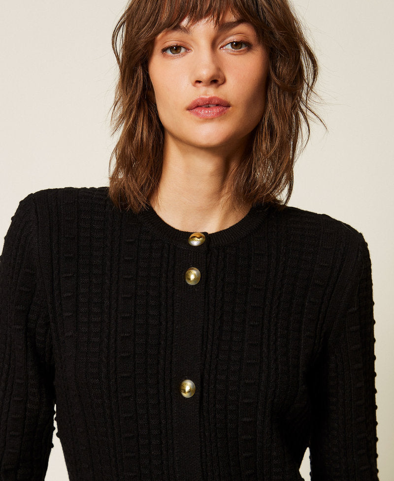 Twinset 262TP3100 - Abito-cardigan corto con bottoni in metallo