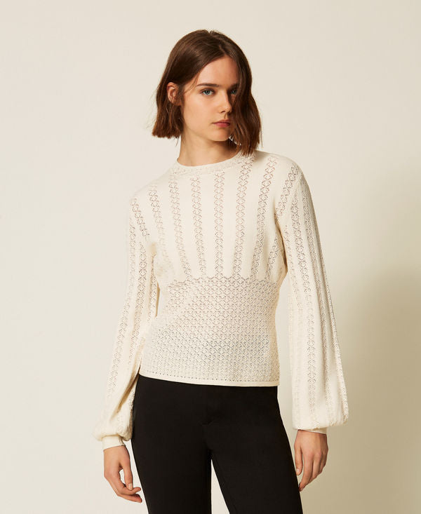 Twinset 262TP3124 - Maglia girocollo punzonata