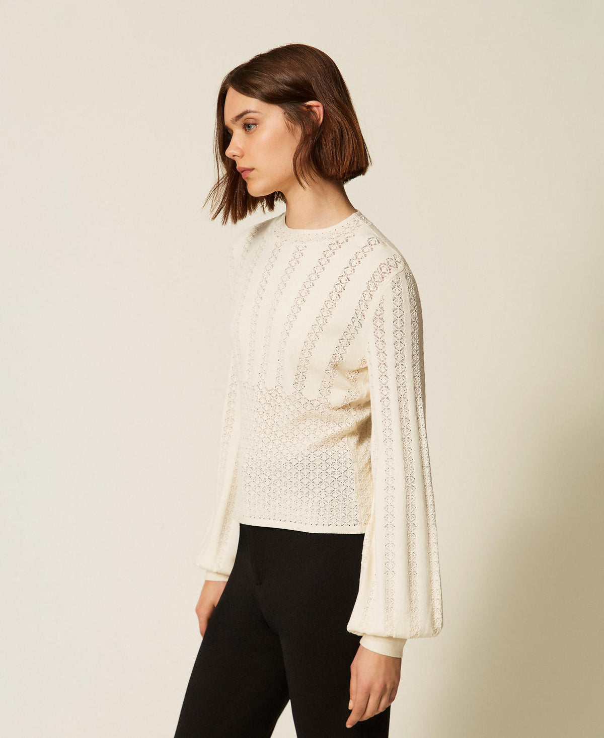 Twinset 262TP3124 - Maglia girocollo punzonata