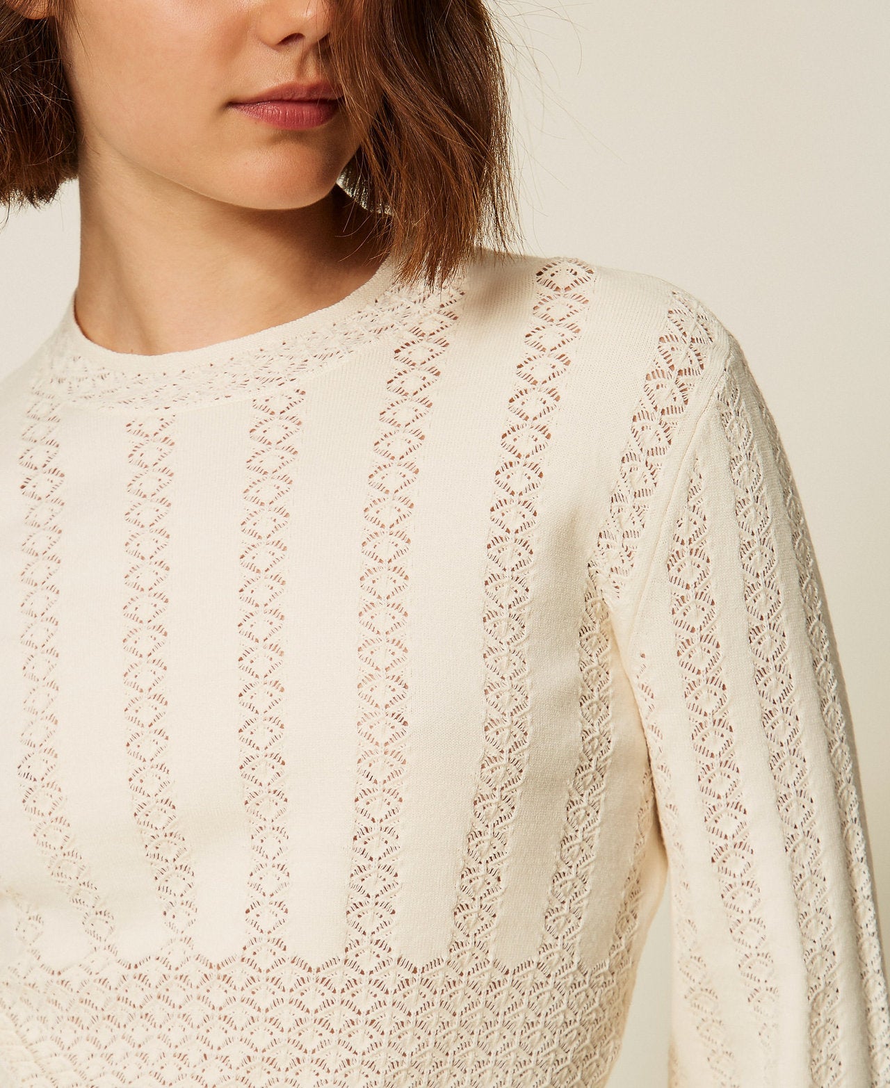 Twinset 262TP3124 - Maglia girocollo punzonata