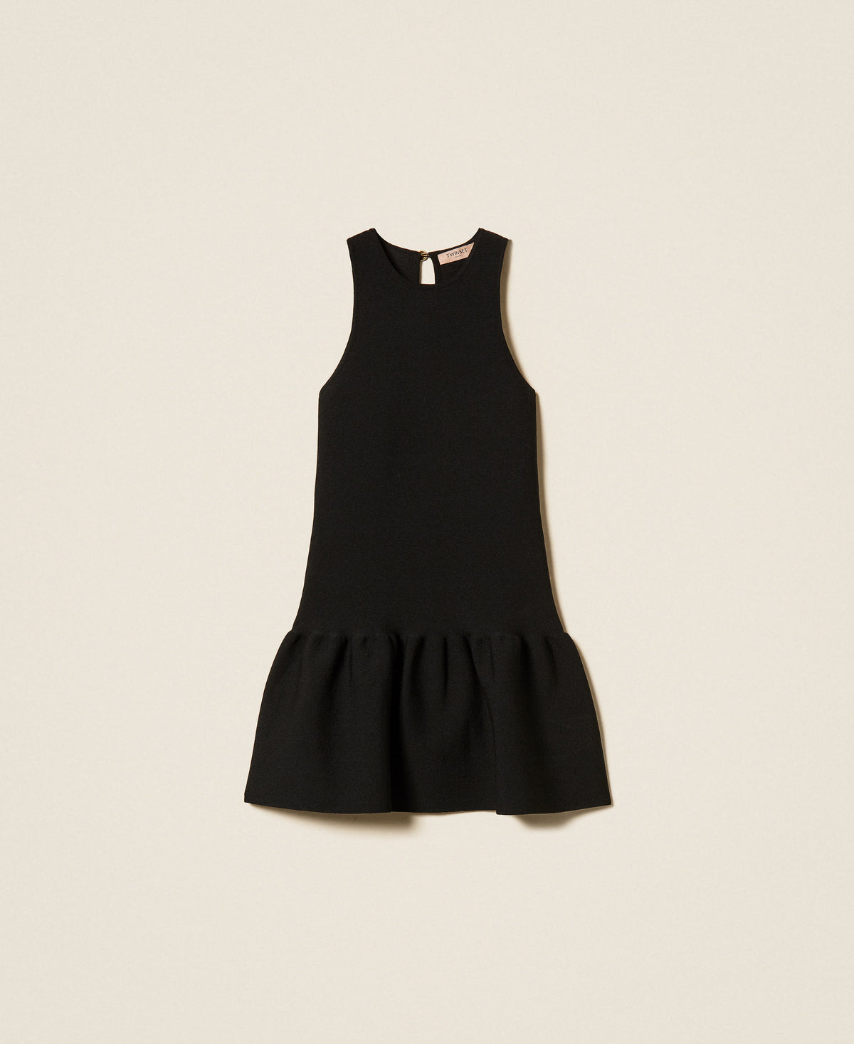 Twinset 262TP3144 - Abito corto in maglia con balza