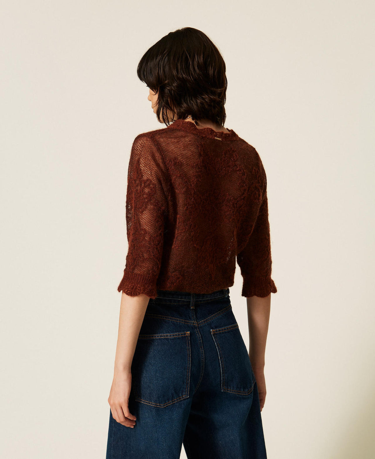Twinset 262TP3341 - Maglia in misto alpaca jacquard