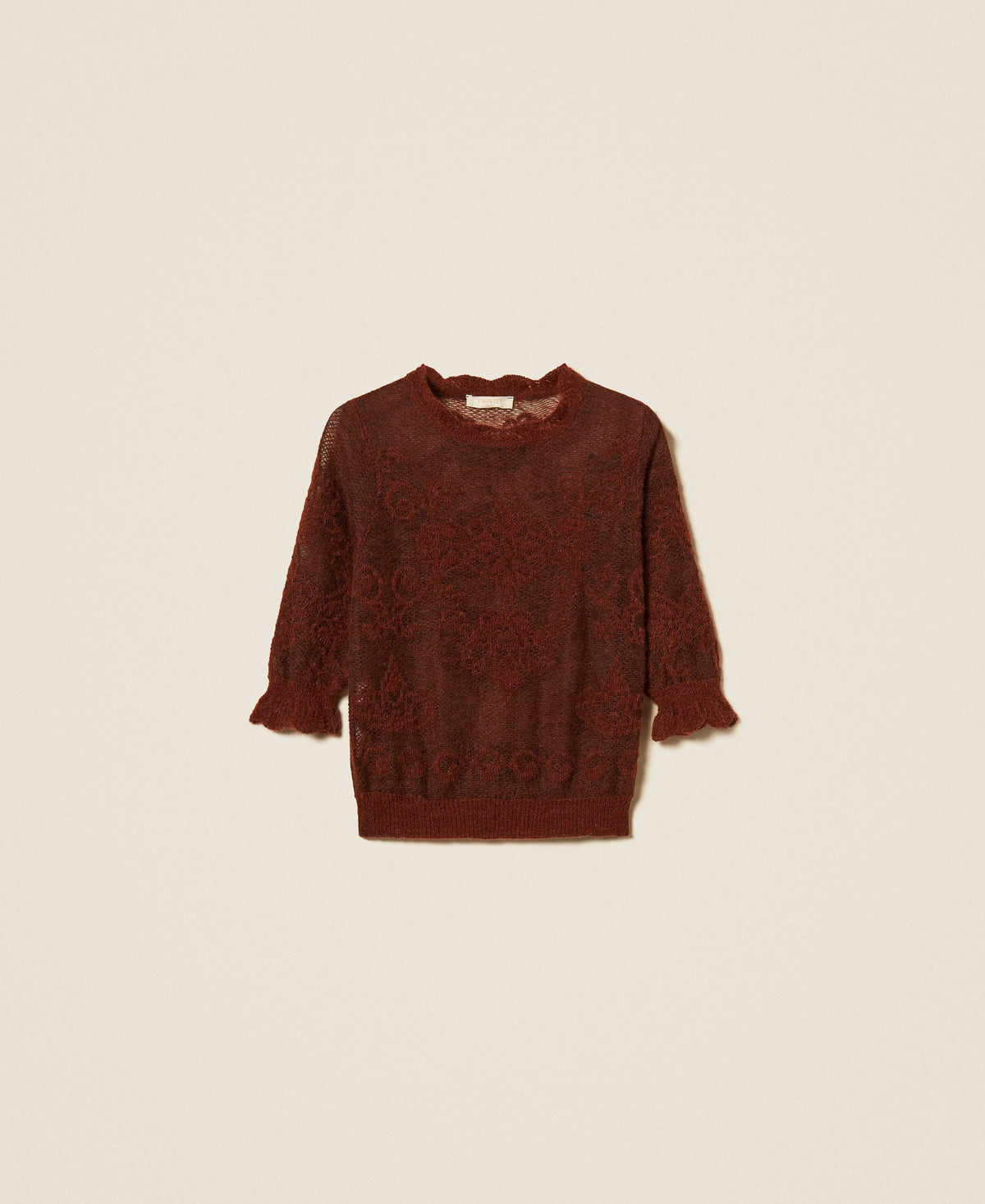 Twinset 262TP3341 - Maglia in misto alpaca jacquard