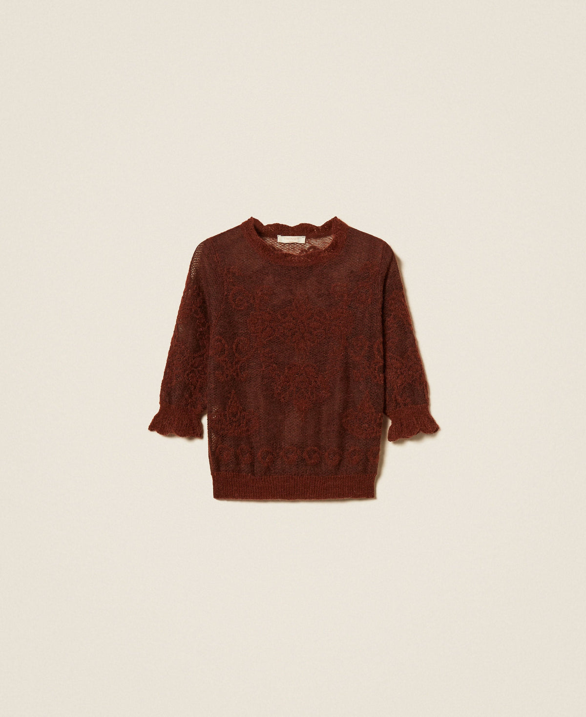 Twinset 262TP3341 - Maglia in misto alpaca jacquard