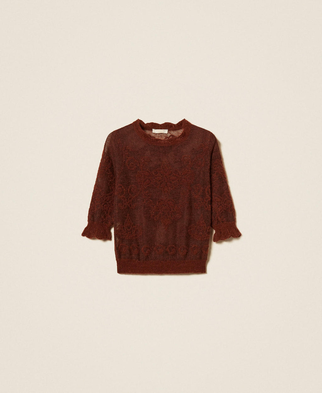 Twinset 262TP3341 - Maglia in misto alpaca jacquard