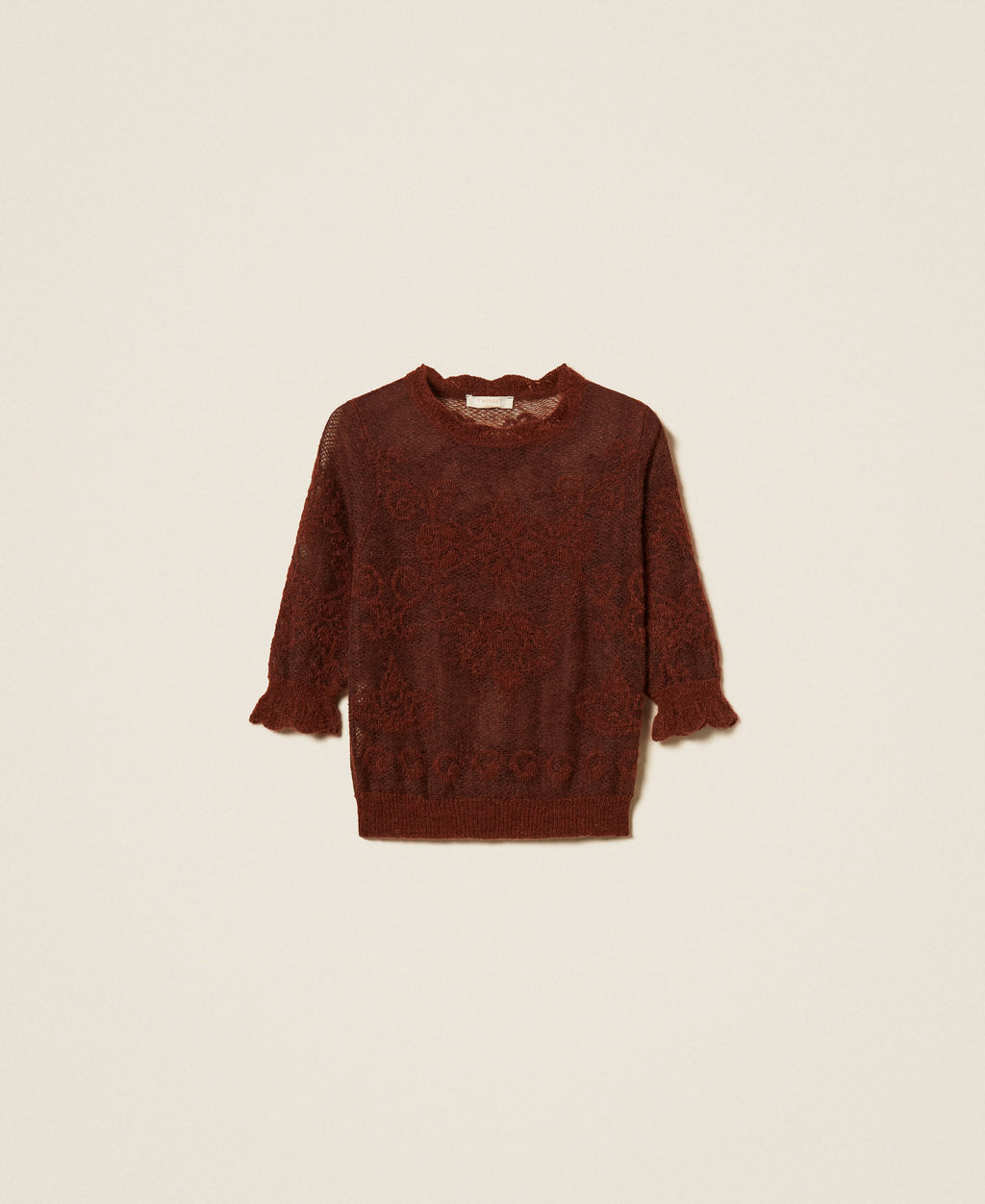 Twinset 262TP3341 - Maglia in misto alpaca jacquard