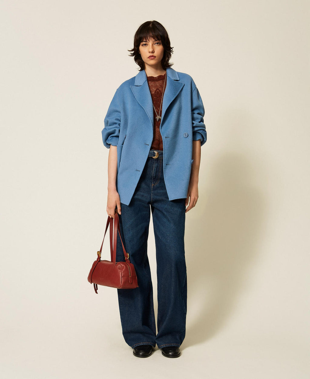 Twinset 262TP3341 - Maglia in misto alpaca jacquard