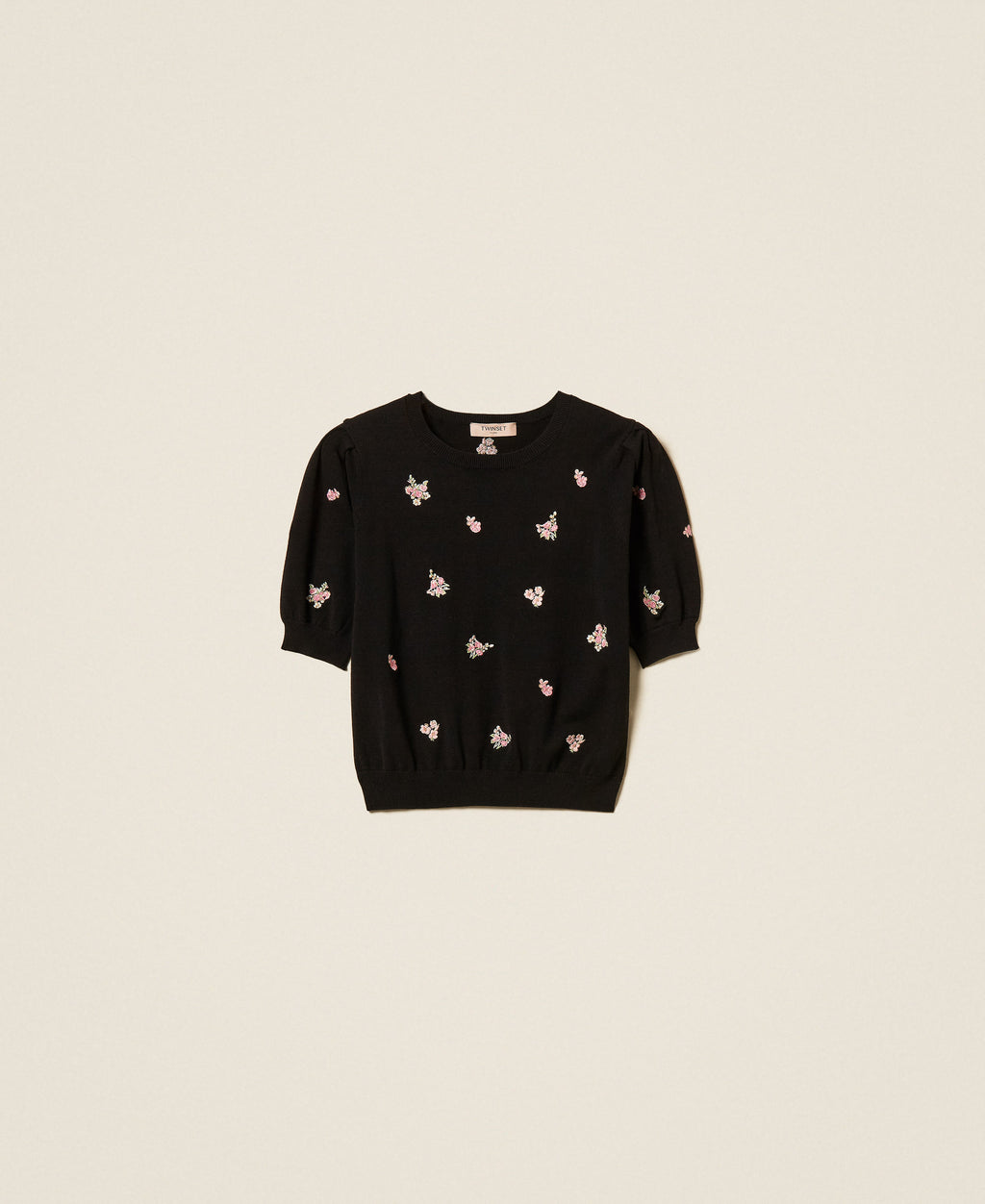 Twinset 262TP3460 - Maglia in misto lana con ricamo floreale