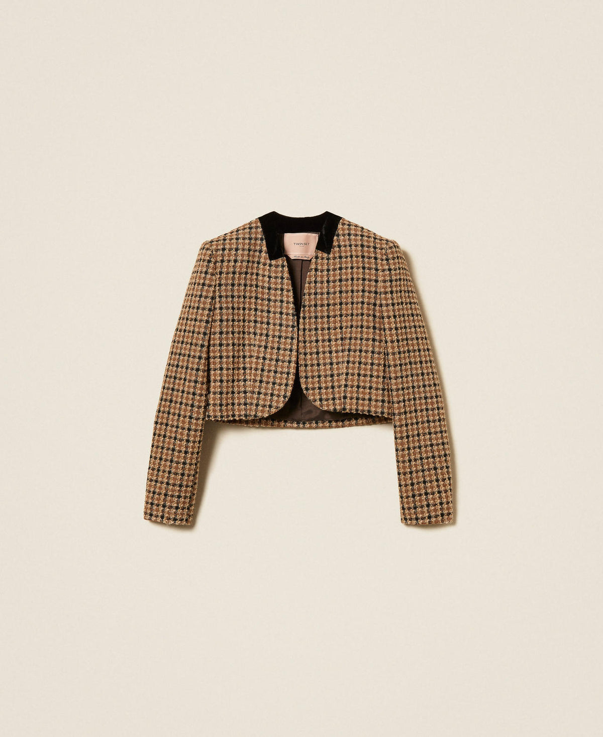 Twinset 262TT2130 - Giacca spencer in bouclé check
