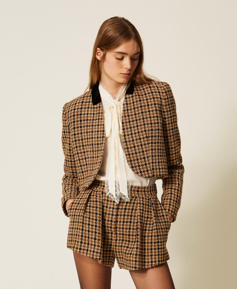 Twinset 262TT2131 - Shorts in bouclé check