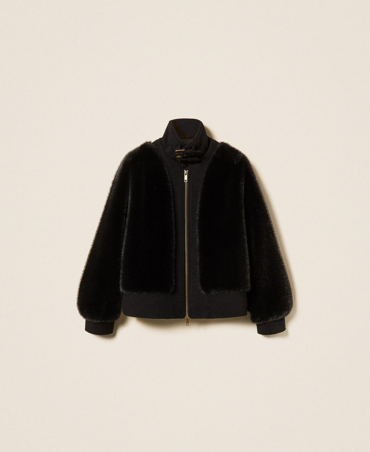 Twinset 262TT2180 - Bomber in faux fur e panno