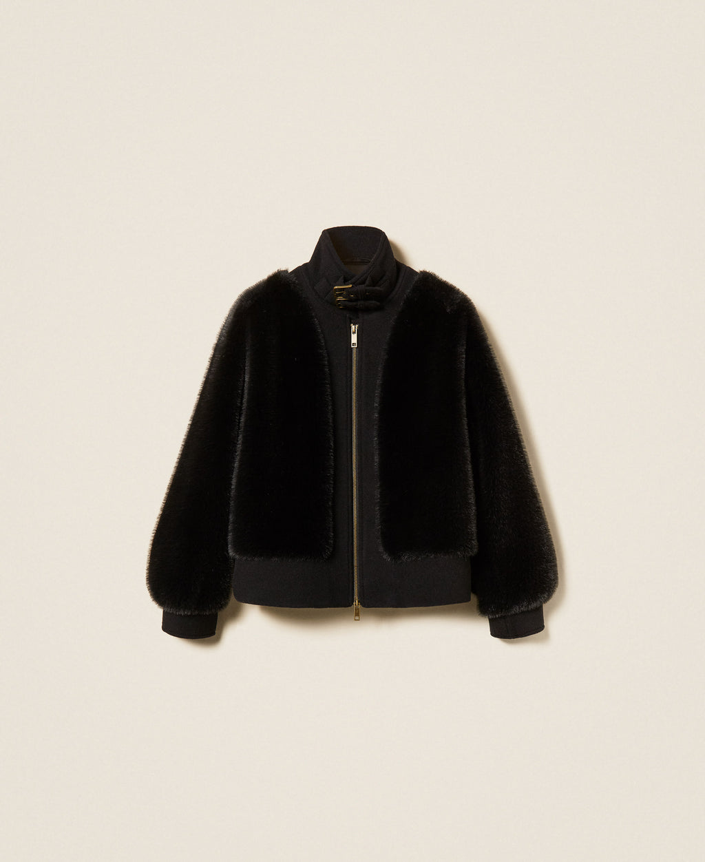 Twinset 262TT2180 - Bomber in faux fur e panno