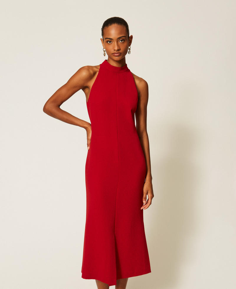 Twinset 262TT2260 - Abito lungo halter in crêpe