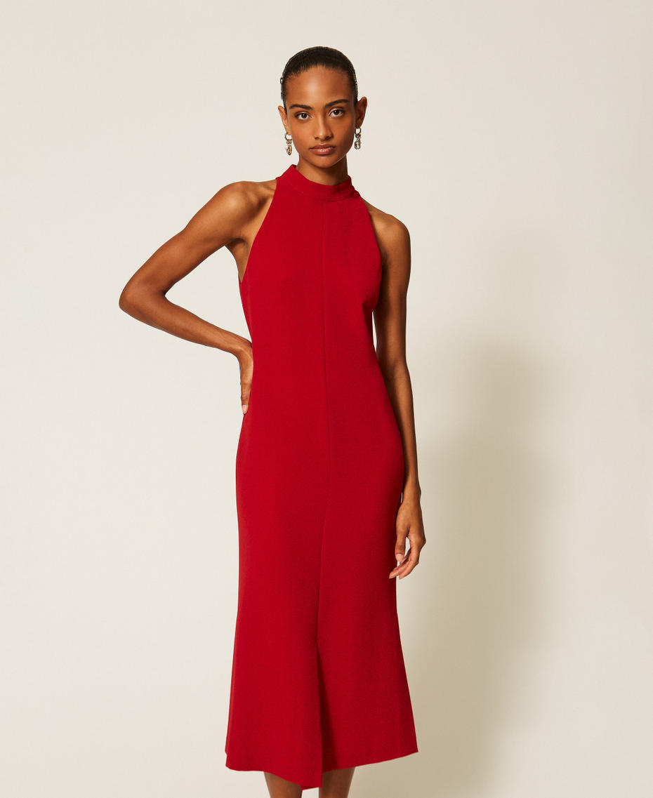 Twinset 262TT2260 - Abito lungo halter in crêpe