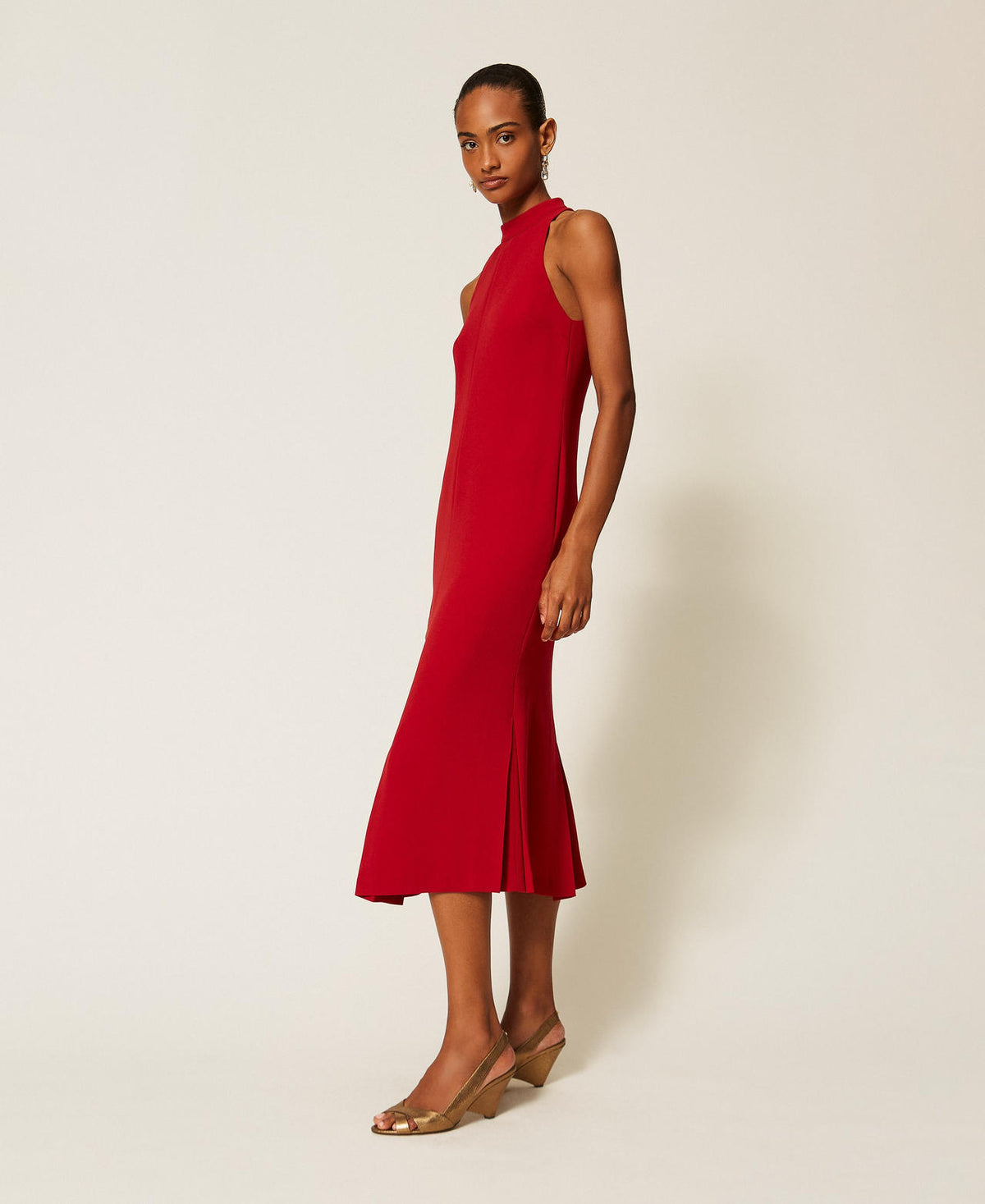 Twinset 262TT2260 - Abito lungo halter in crêpe