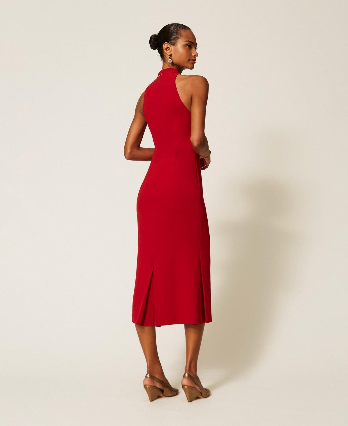 Twinset 262TT2260 - Abito lungo halter in crêpe