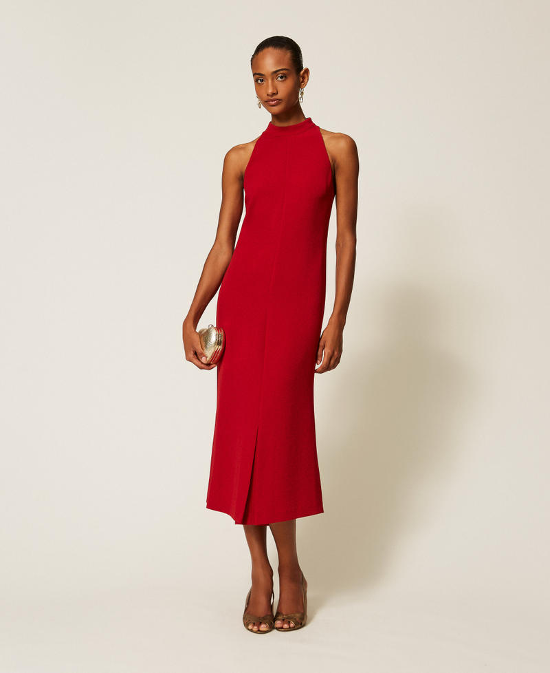 Twinset 262TT2260 - Abito lungo halter in crêpe