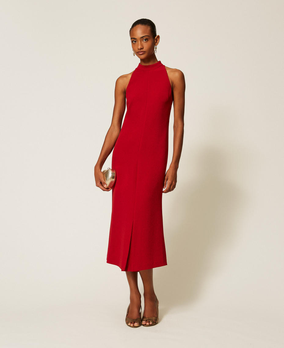 Twinset 262TT2260 - Abito lungo halter in crêpe