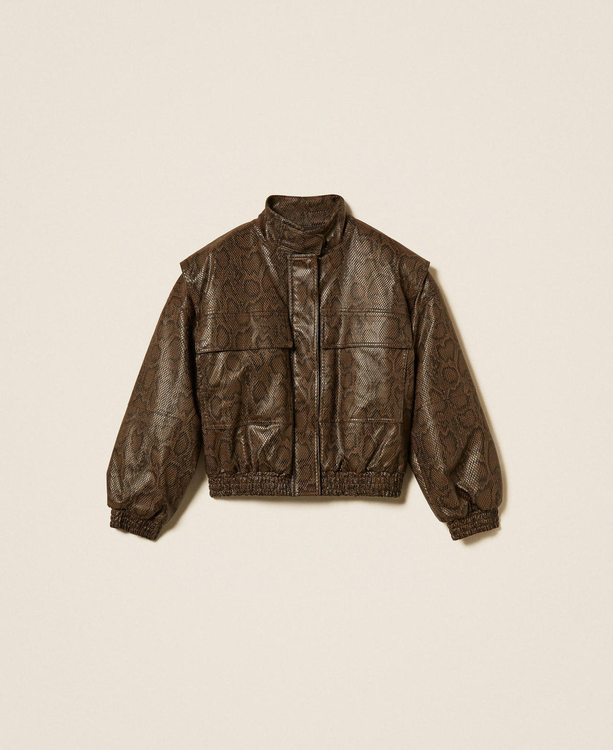 Twinset 262TT2280 - Bomber effetto pelle a stampa python