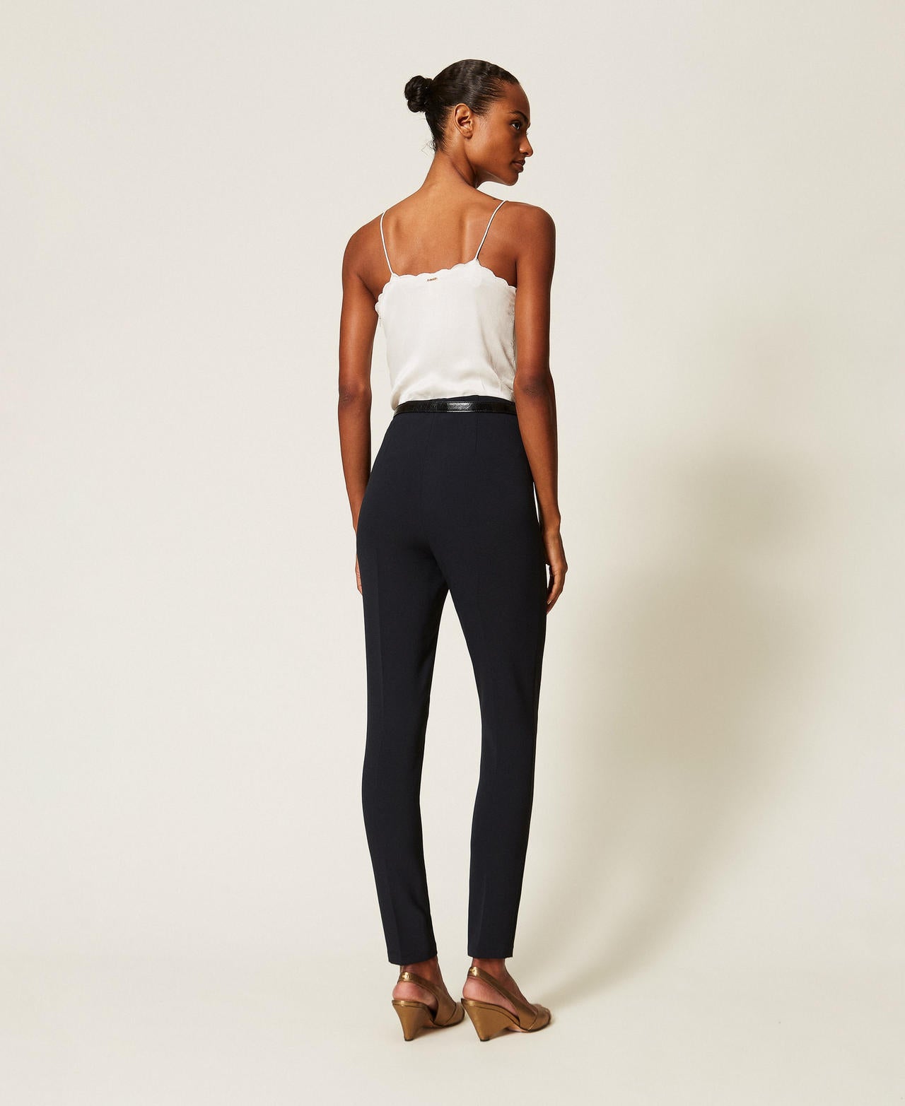 Twinset 262TT2330 - Pantaloni fitted in crêpe