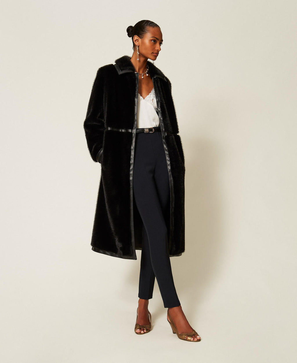 Twinset 262TT2330 - Pantaloni fitted in crêpe