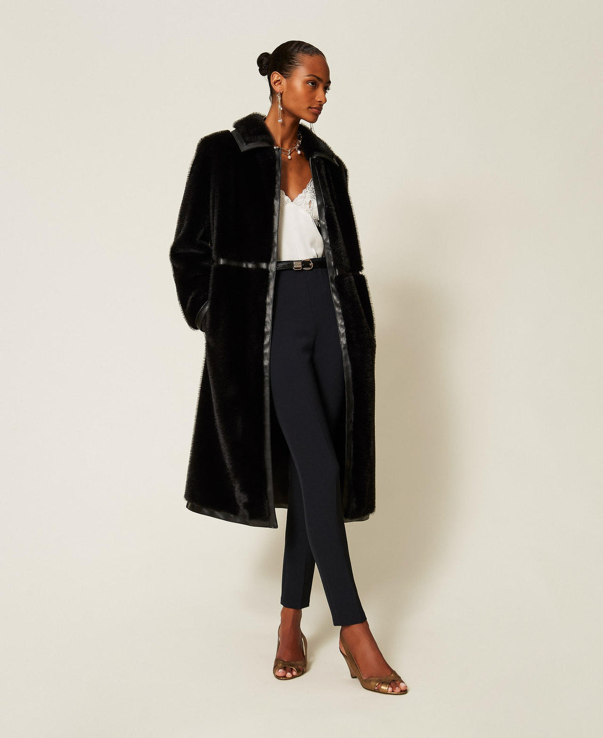 Twinset 262TT2330 - Pantaloni fitted in crêpe