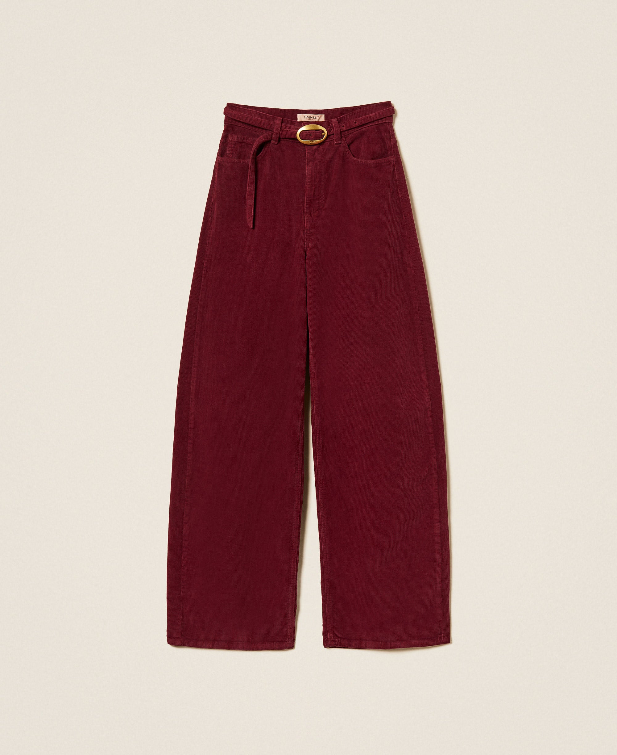 Twinset 262TT2361 - Pantaloni balloon in velluto a costine