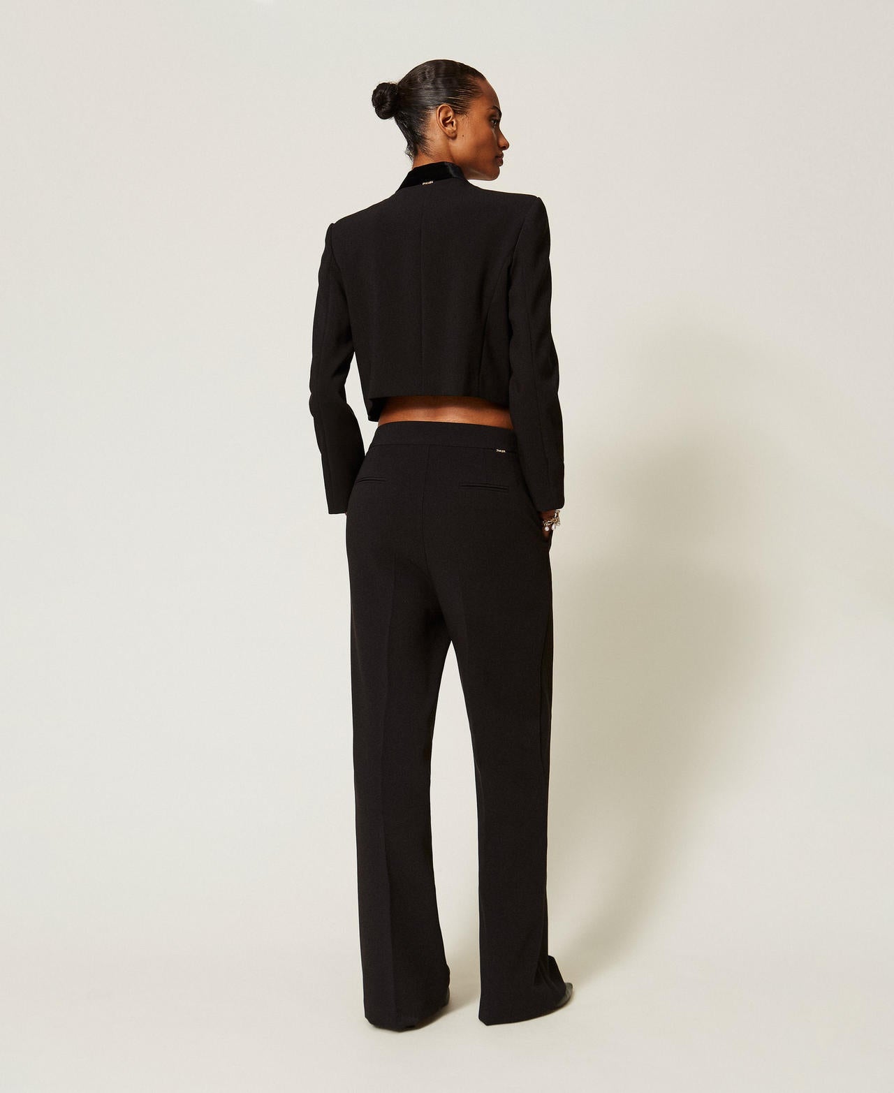 Twinset 262TT2423 - Pantaloni dritti in crêpe