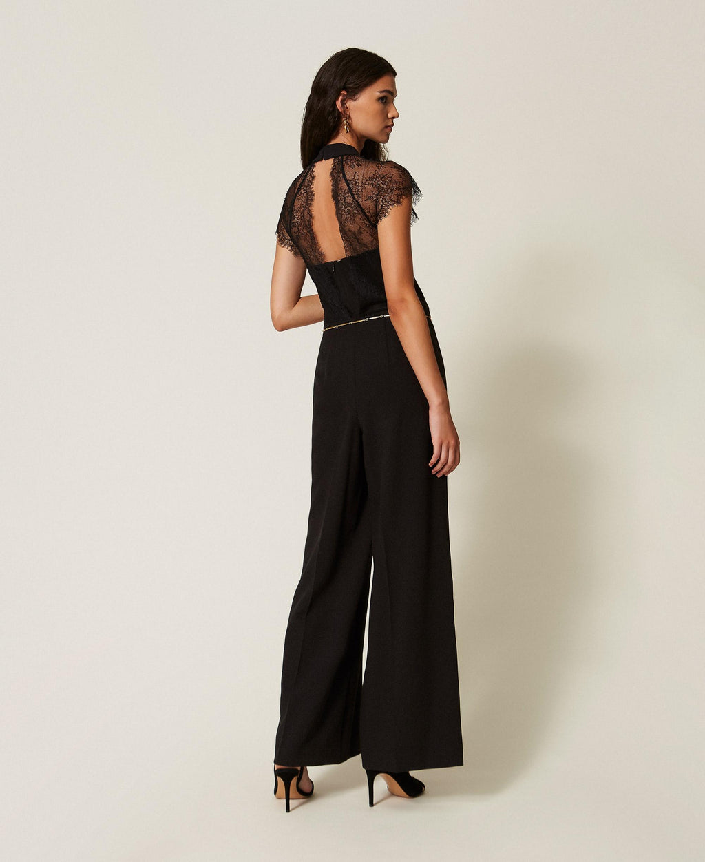 Twinset 262TT2424 - Tuta in crêpe e pizzo