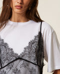 Twinset 262TT2553 - T-shirt girocollo e top in pizzo