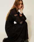 Twinset 262TT2630 - Abito lungo in georgette e pizzo