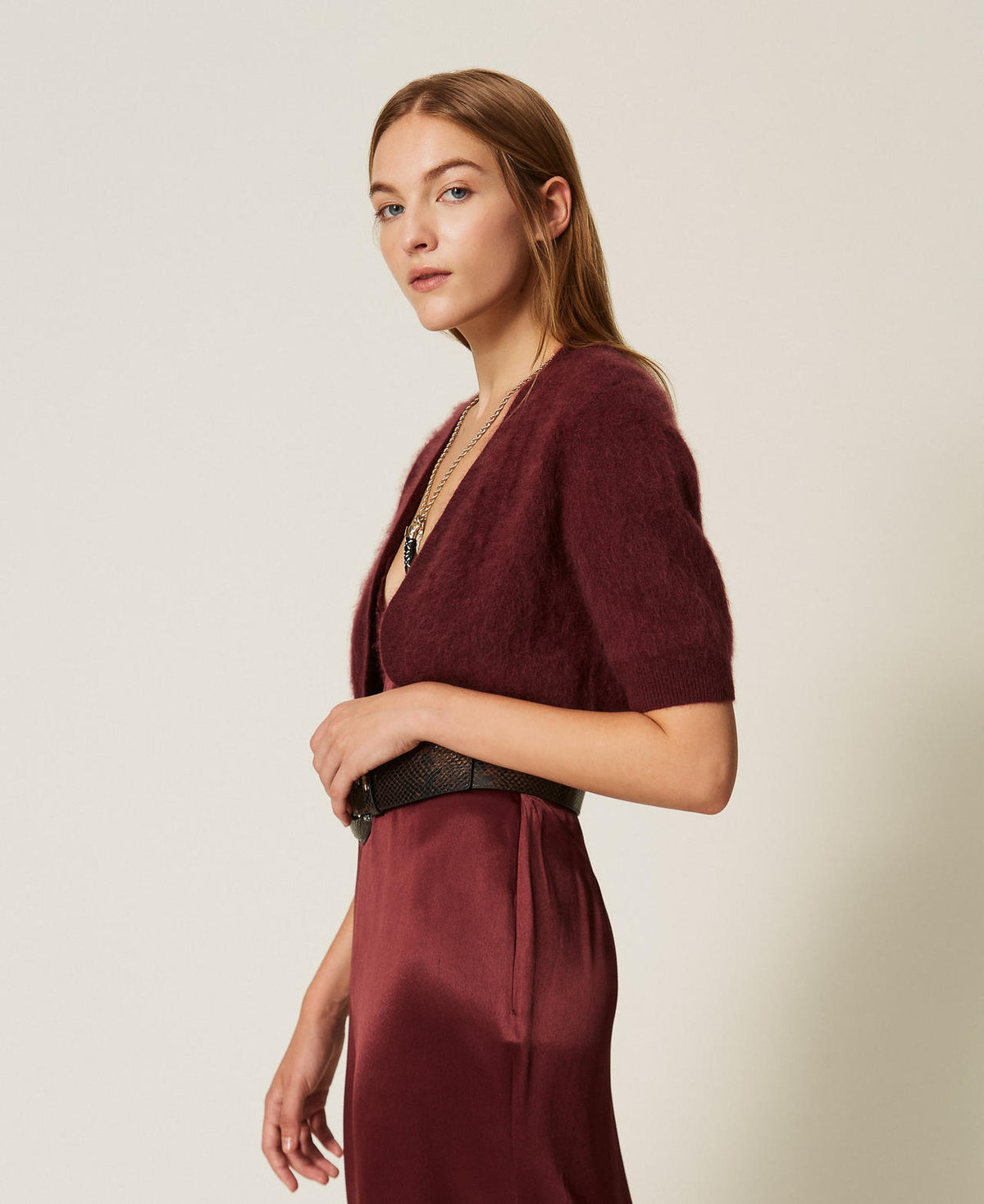 Twinset 262TT3022 - Coprispalle in misto lana spazzolata
