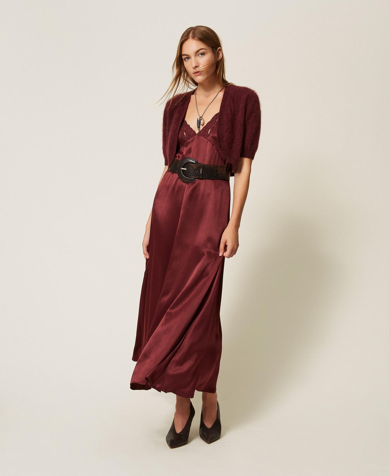 Twinset 262TT3022 - Coprispalle in misto lana spazzolata