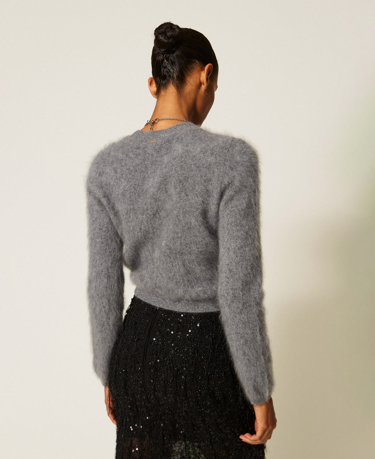Twinset 262TT3024 - Maglia girocollo in lana spazzolata