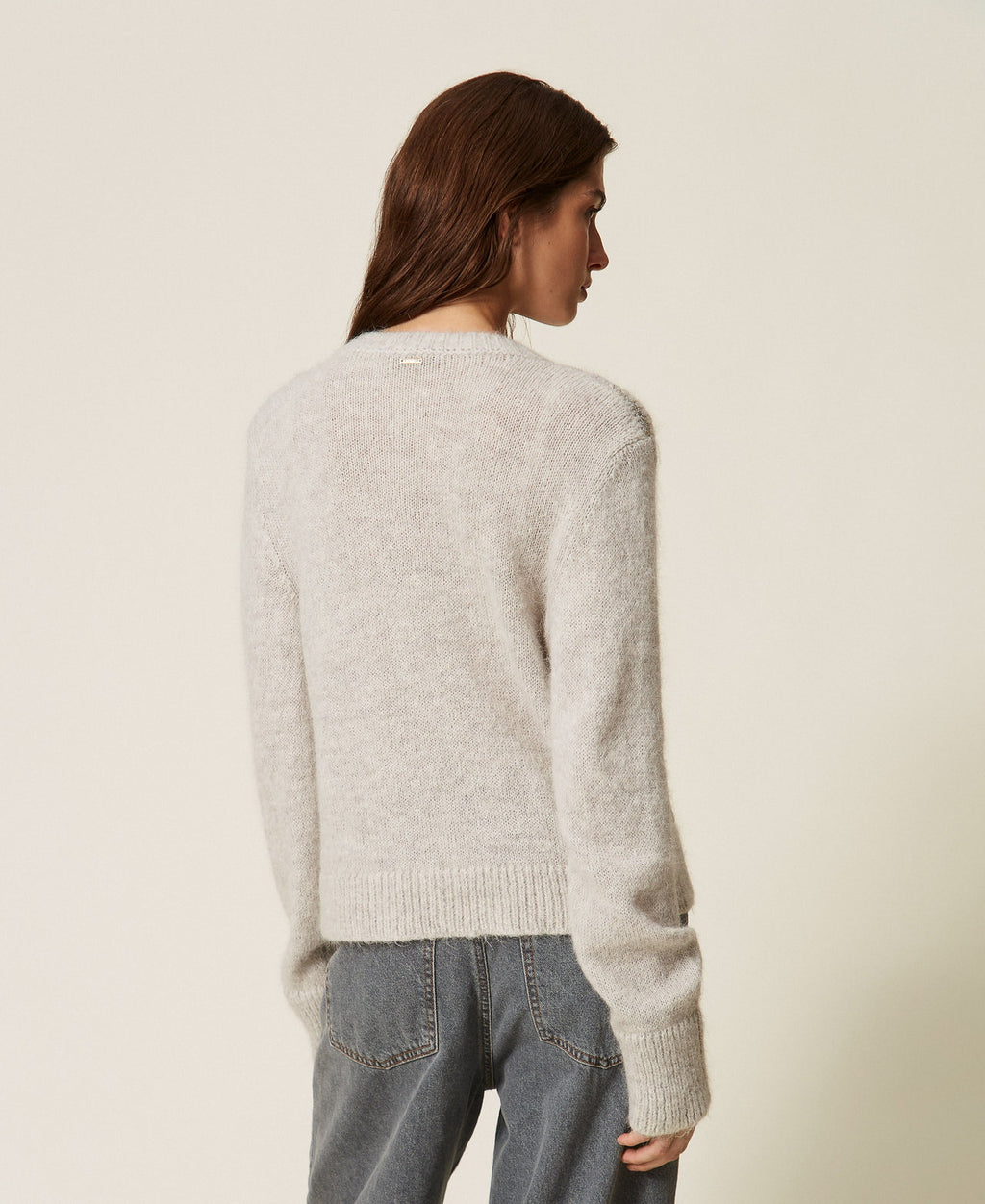 Twinset 262TT3170 - Cardigan jacquard a rombi con paillettes